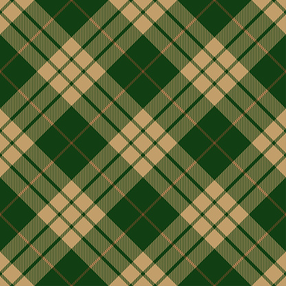 Green Beige Argyle Scottish Tartan Plaid Textile Pattern