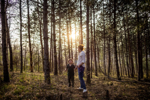 istock Relaxing moments in nature with mum 1312456198