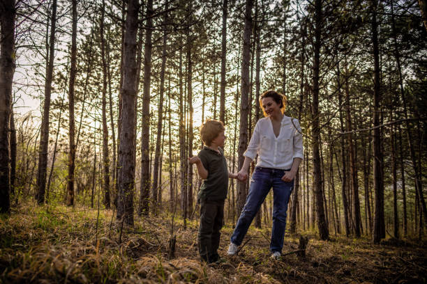 istock Relaxing moments in nature with mum 1312456513