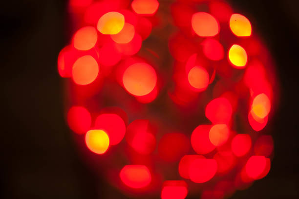 istock Night round bokeh in red 1312457588