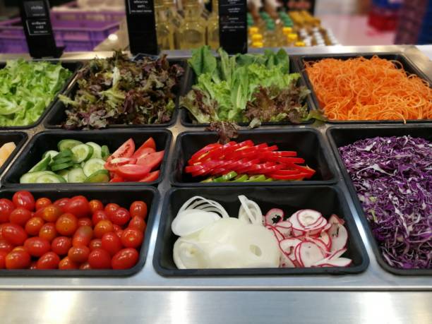istock Raw materials for salad in supermarket 1312457645