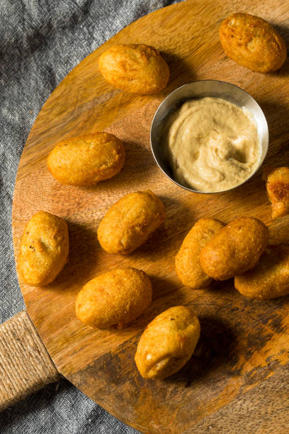 istock Homemade Mini Fried Corn Dogs 1312460172