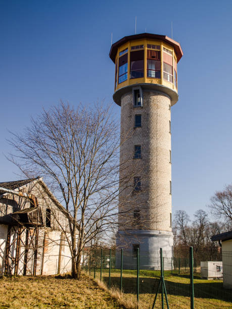 istock Renovated Aizpute city water tower with a viewing platform 1312463355