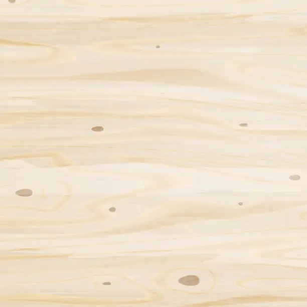 Vector illustration of Realistic large sheet of light plywood, wood texture - Vector