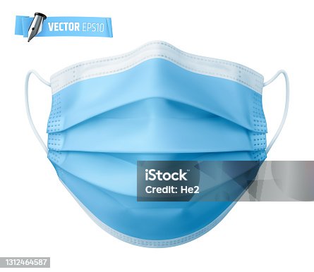 istock Vector realistic face mask 1312464587