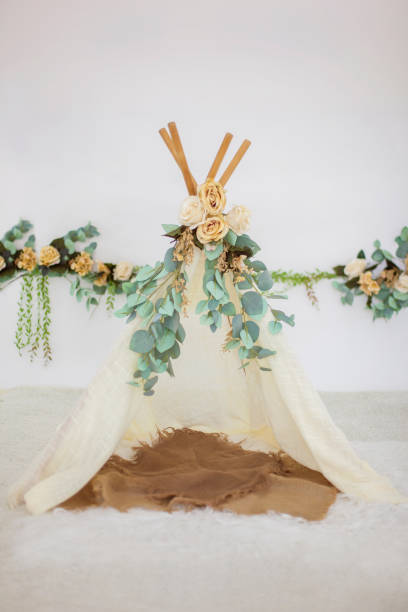 istock Floral Bohemian Teepee Tent 1312465620