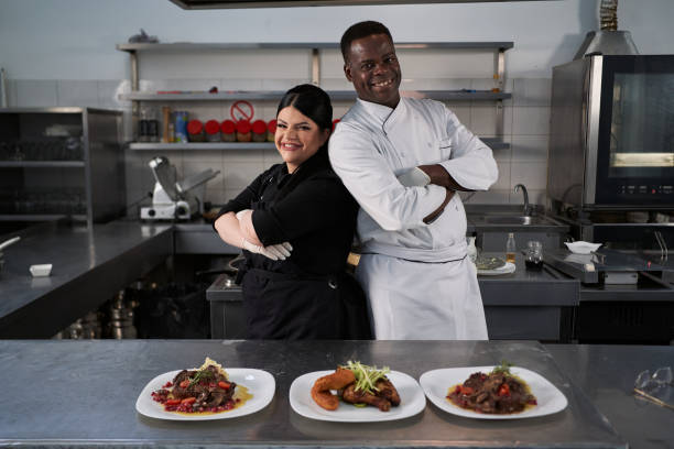 istock We presenting you the new dish from our kitchen - with positive emotion 1312465681