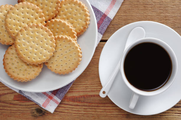 istock Cookies with cream and coffee 1312465896