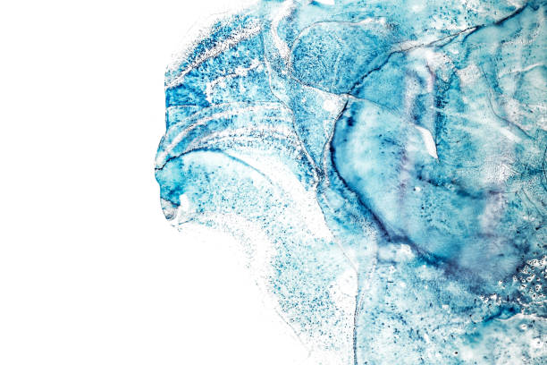 istock Abstract color background, hand drawn alcohol painting, liquid ink technique 1312466499