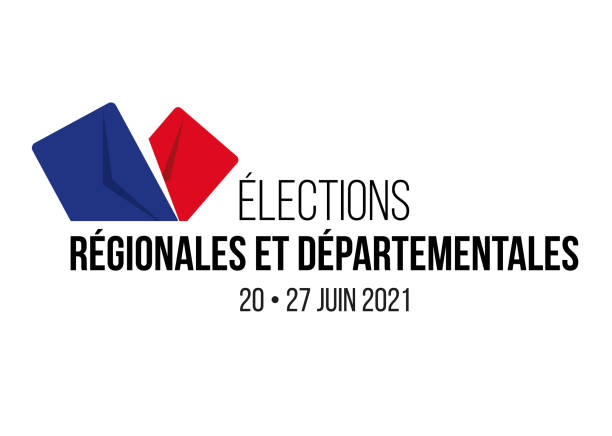 illustrazioni stock, clip art, cartoni animati e icone di tendenza di elezioni regionali e dipartimentali francesi del 2021 - elezioni