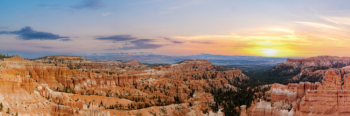 Bryce Canyon nation park, Utah, USA. Panoramic image.