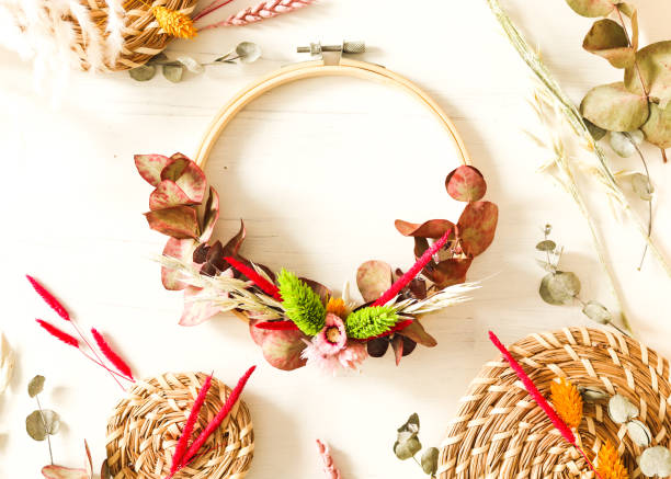 istock Frame with dried flowers 1312470966