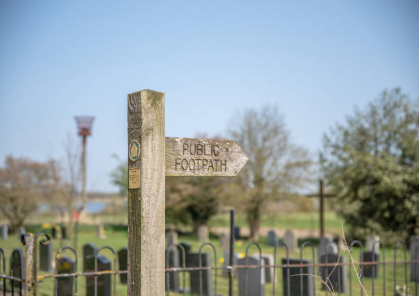 istock Wooden Public Footpath Sign 1312473438