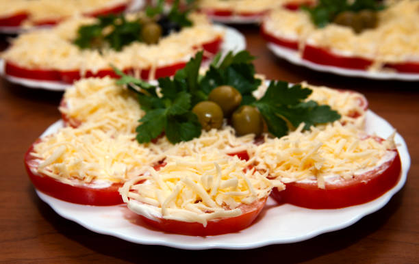 image of tomato cheese plate