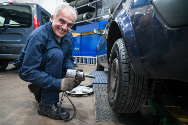 istock Senior car mechanic at work 1312476712
