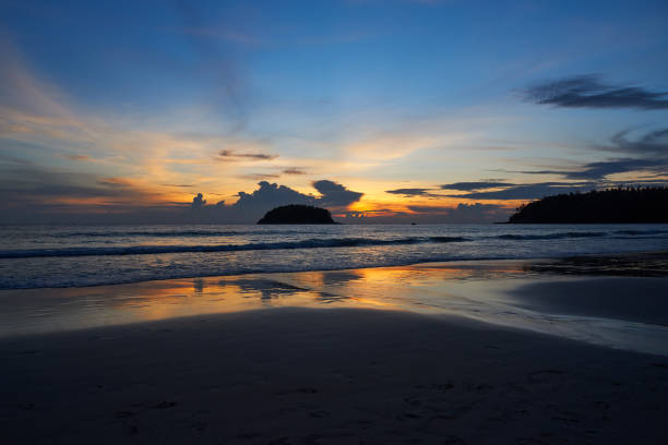 istock Beautiful sunset at Kata beach, Phuket. 1312477870