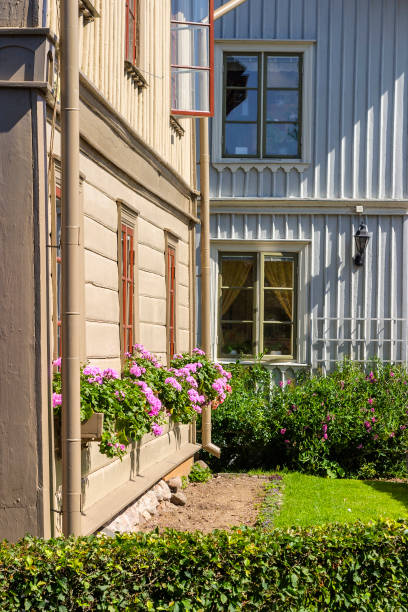istock Flower boxes with flowers in a garden 1312477918