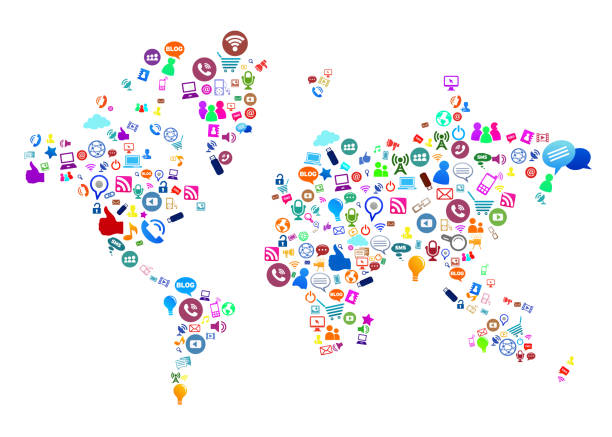 world map  head with internet social media technology symbols .colorful icons map shape .networking, idea, digital, media, information, computer, music, website, wallpaper, australia, shape, communication, mail, app, mobile phone, message icon, globe, icons, wifi, social media, internet, world icon, map, world map, colorful, linkedin, instagram, twitter, world, illustration, global, america, earth, background, asia, concept, vector, travel, geography, europe, continent, africa, white, planet, abstract, graphic, network, icon, color, design