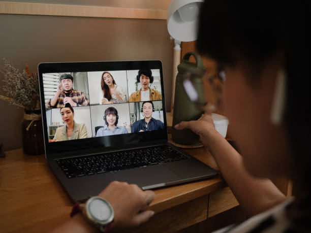 istock Businesswomen video conference. 1312483469