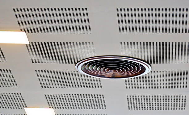istock Air Ventilating tube building on the ceiling 1312487989