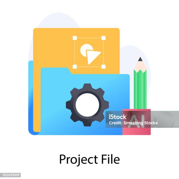 Project File Drawing Project File Stock Illustration - Download Image Now - Design ...