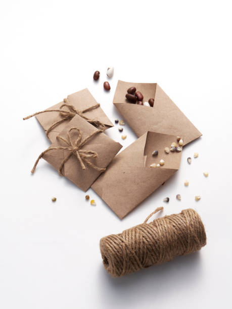 istock Heritage, heirloom garden seeds on a white background. 1312493666