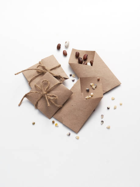 istock Heritage, heirloom garden seeds on a white background. 1312493744