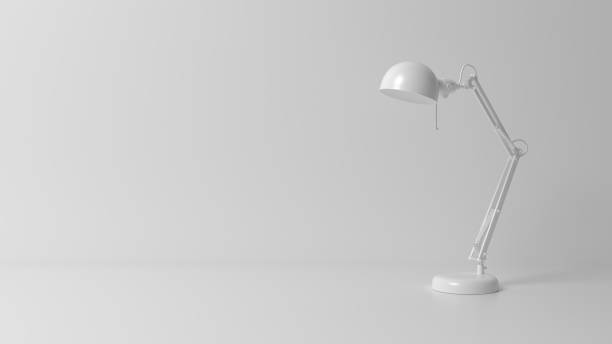 istock Lamp placed on the right, there is an empty space on the left. 3D Render 1312494474