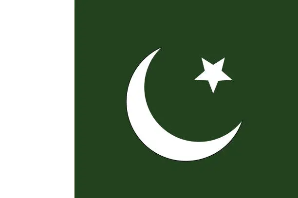 Vector illustration of Flag of Pakistan, vector illustration