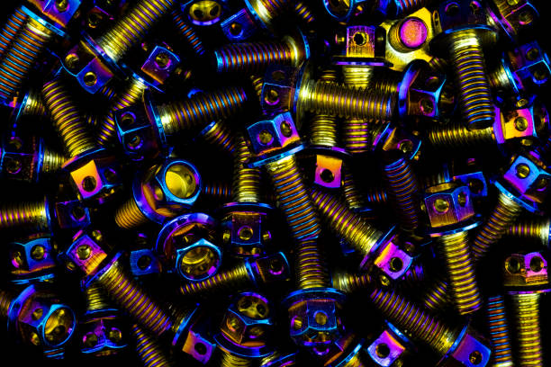 istock Background titanium nut / Photo Stock 1312497124