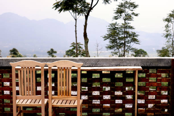 istock Wooden Couple Chair 1312499346
