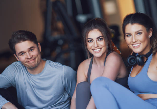 istock Group of people working out in a gym 1312499905