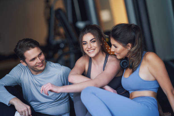 istock Group of people working out in a gym 1312499921