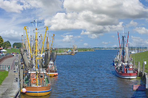 Harbor of Greetsiel at North Sea,East Frisia,lower Saxony,Germany