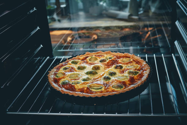 istock Baking Quiche with Brussel Sprouts in the Oven 1312508328