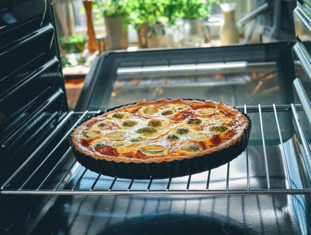 istock Baking Quiche with Brussel Sprouts in the Oven 1312508744