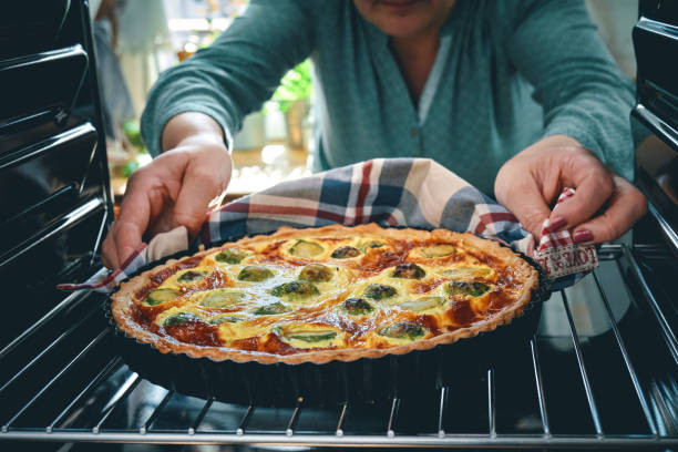 Baking Quiche with Brussel Sprouts in the Oven
