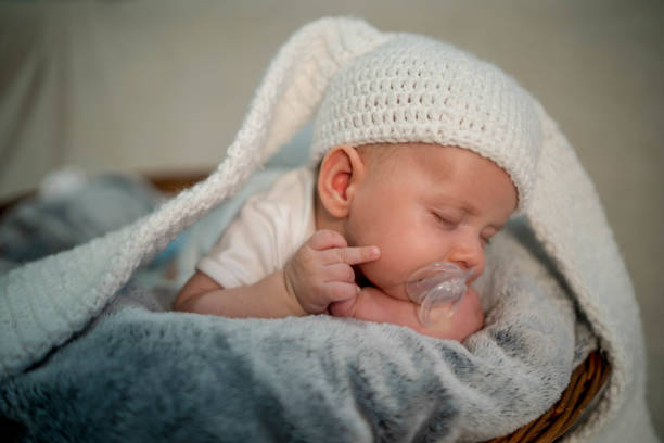 istock Sweet newborn baby sleeps 1312510095