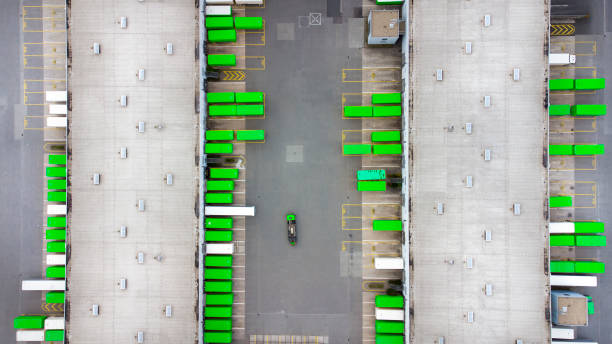 istock Distribution logistics building parking lot 1312512221