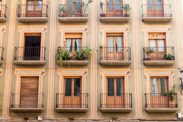 istock Building with balconies in the center of Granada, Spa 1312519021