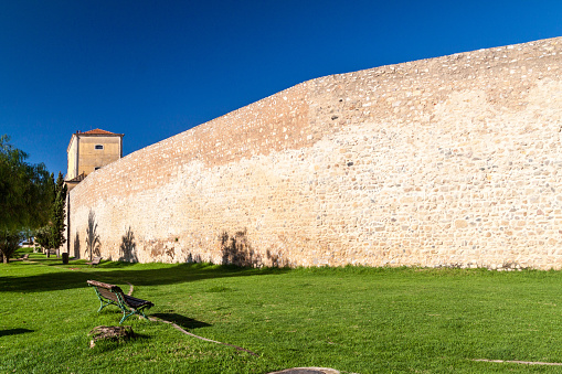 Fortification walls of the Old Town Cidade Velha of Faro, Portugal.