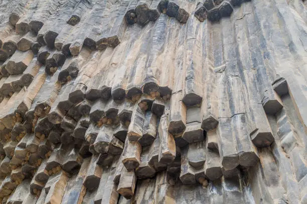 Basalt column formation called Symphony of the Stones along Garni gorge, Armenia