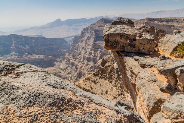 istock Wadi Ghul canyon in Hajar Mountains, Om 1312523099
