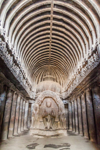 istock ELLORA, INDIA - FEBRUARY 7, 2017: Cave 10, chitaya prayed hall in Ellora, Maharasthra state, Ind 1312523483