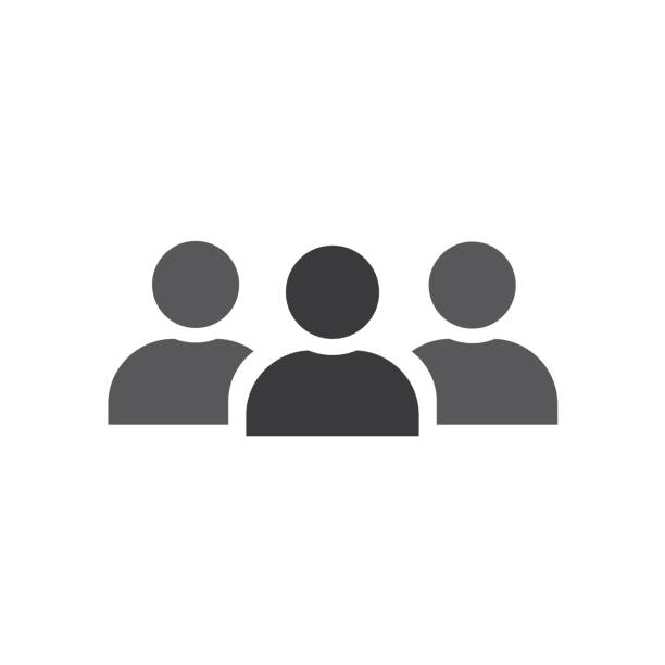 Group of people, one in the center, and the other two are lighter. Group of people, one in the center, and the other two are lighter. three people stock illustrations
