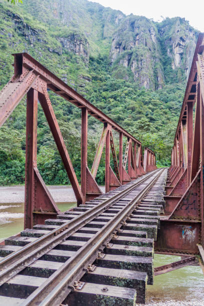 istock Railway bridge in Urubamba river valley 1312528141