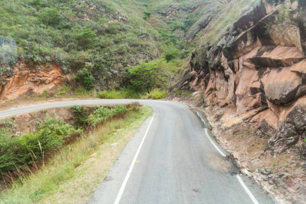istock Mountain road between Balsas and Leimebamba, Peru 1312528393