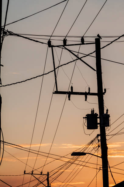 istock Mess of wires during the sunset. Las Tunas, Cub 1312529260