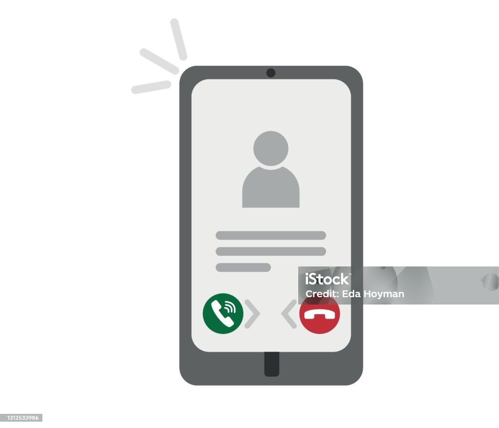 Calling Simple Call Smart Phone Interface Vector Template Mobile Application Page ...