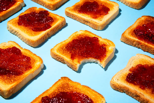 istock Jam on Toast Bite Pop Art Photo 1312543304